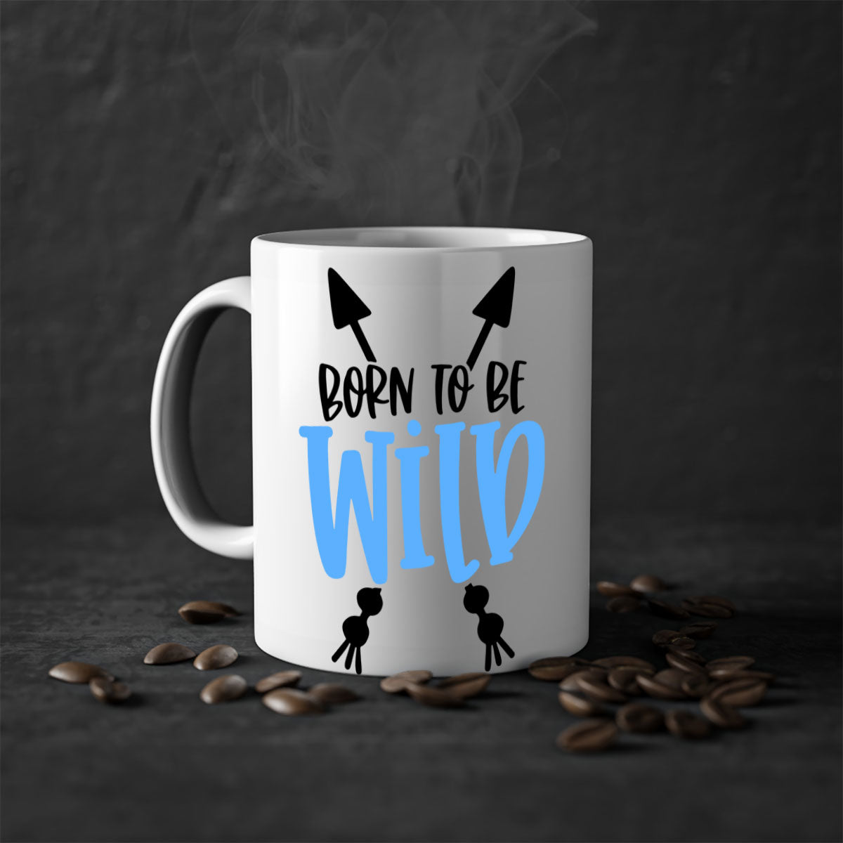 Born To Be Wild Style 109# Mug featuring a glossy finish, colored handle, and interior, available in multiple colors.