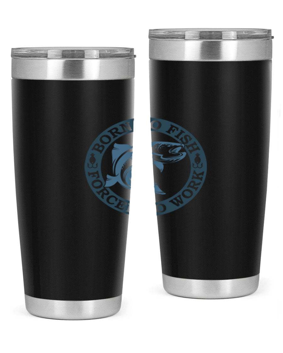 Born to Fish 178# Tumbler in 20oz and 30oz sizes, featuring double wall vacuum insulation and a stylish design for fishing enthusiasts.