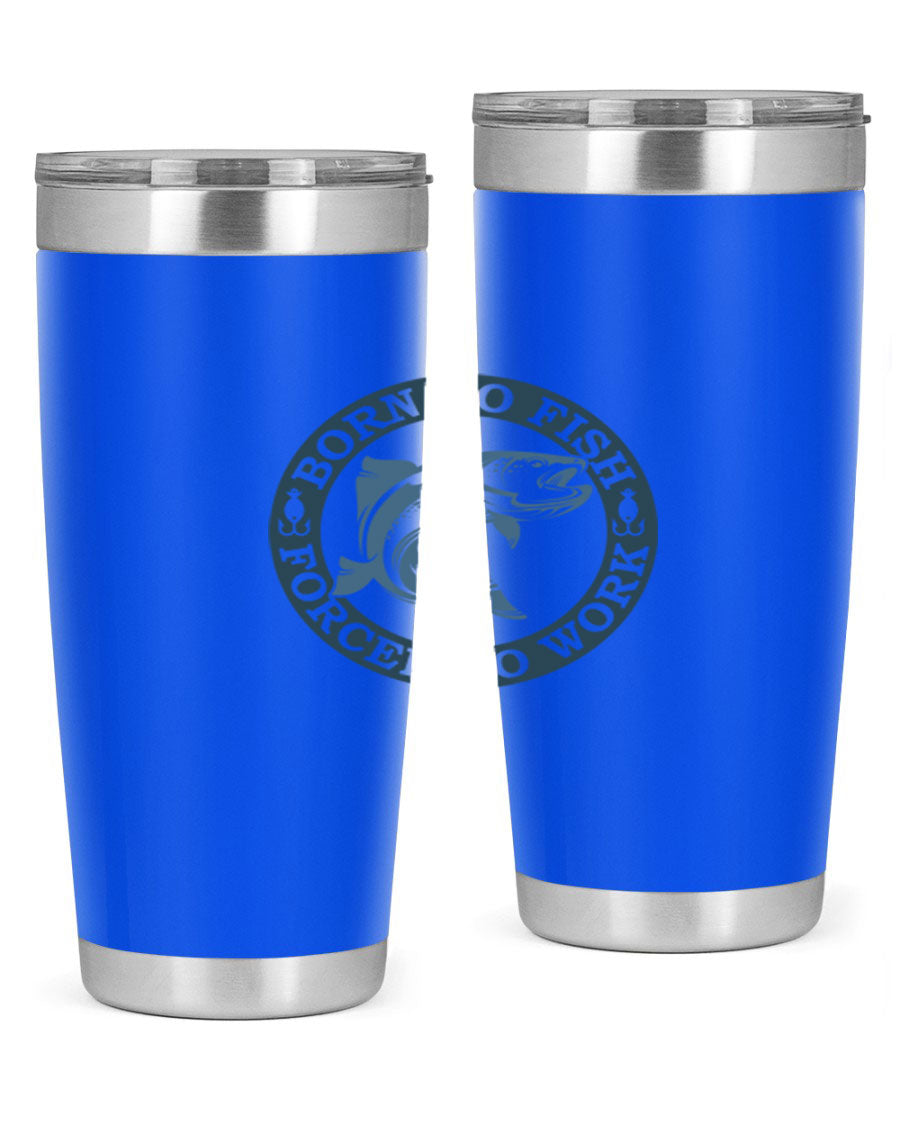 Born to Fish 178# Tumbler in 20oz and 30oz sizes, featuring double wall vacuum insulation and a stylish design for fishing enthusiasts.