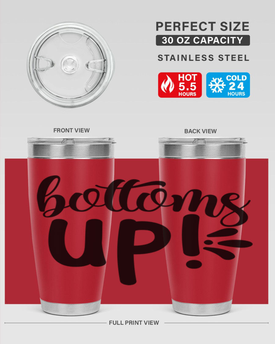 Bottoms Tup 207# Wine Tumbler in wine color, showcasing its sleek design and double wall vacuum insulation.