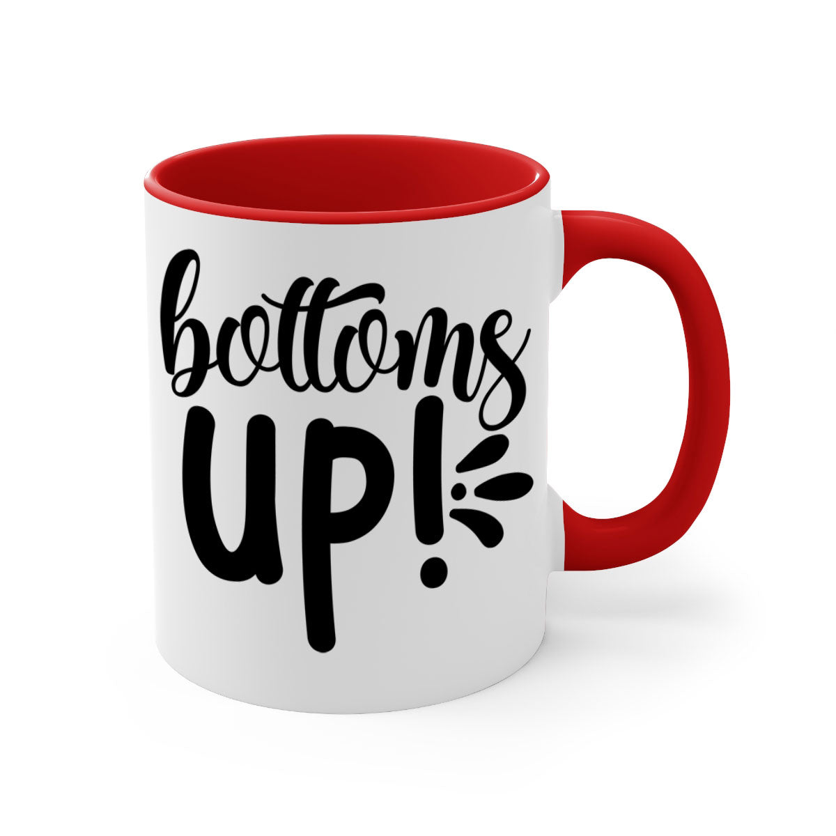 Bottoms tup 207# Mug in five vibrant colors with glossy finish and easy-grip handle.