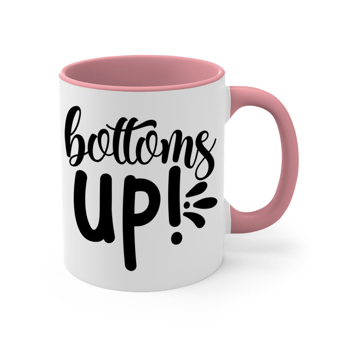 Bottoms tup 207# Mug in five vibrant colors with glossy finish and easy-grip handle.