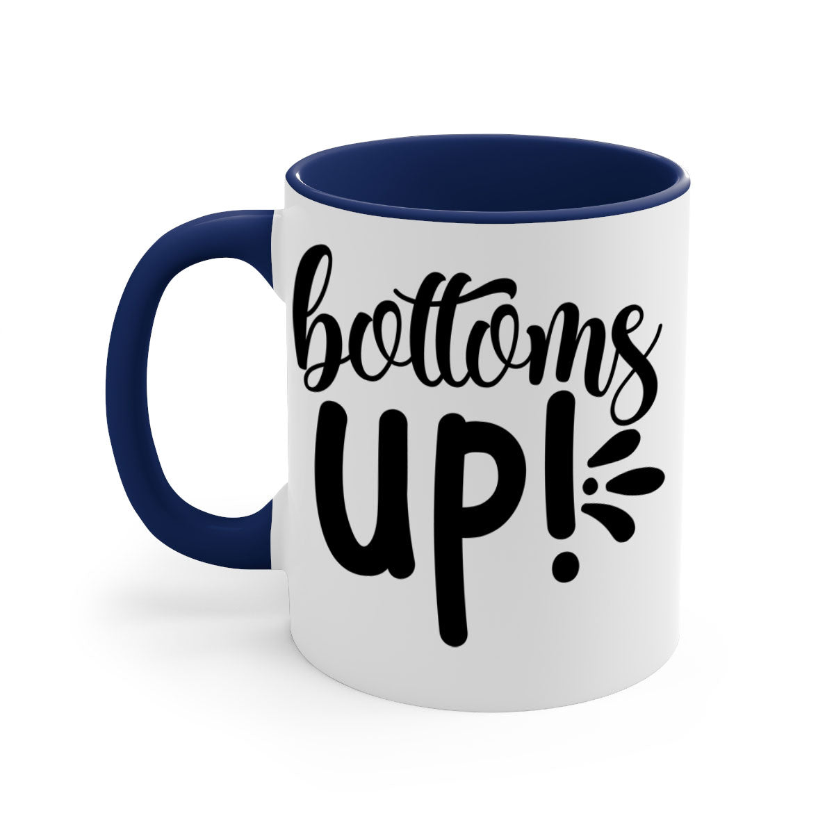 Bottoms tup 207# Mug in five vibrant colors with glossy finish and easy-grip handle.