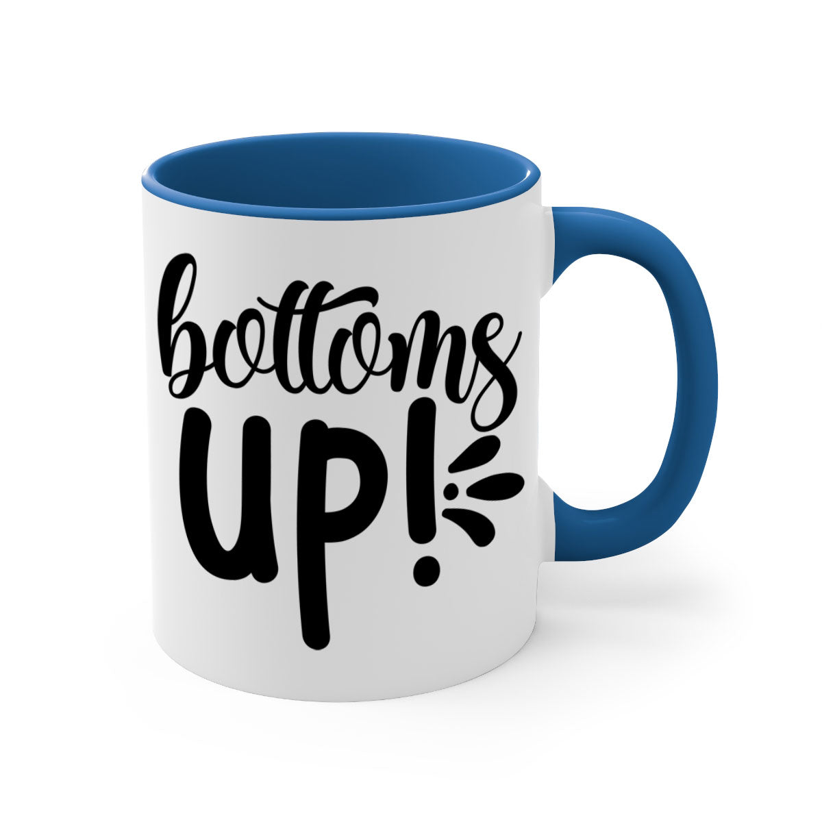 Bottoms tup 207# Mug in five vibrant colors with glossy finish and easy-grip handle.