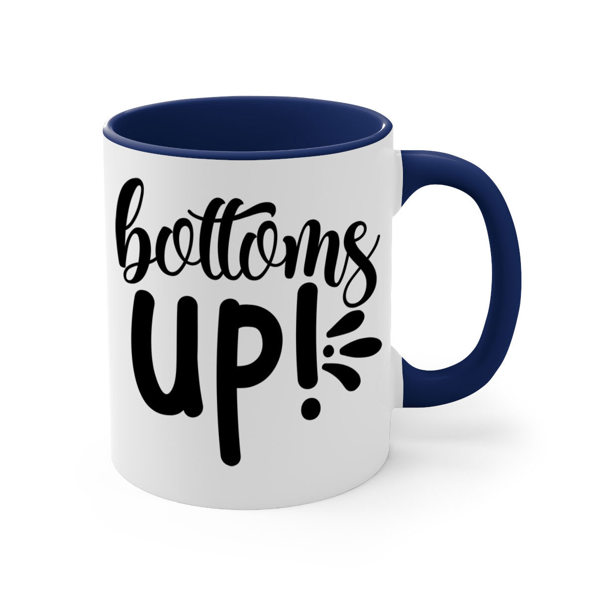 Bottoms tup 207# Mug in five vibrant colors with glossy finish and easy-grip handle.