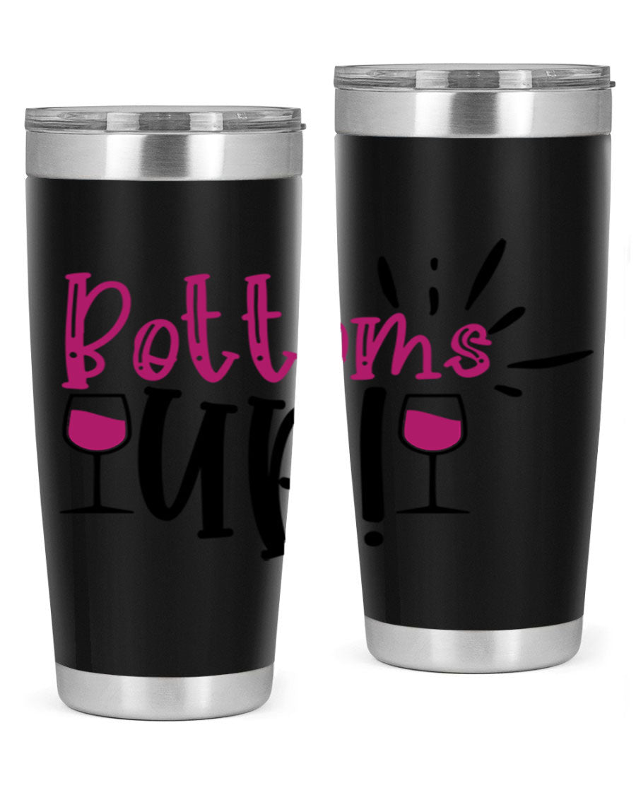 Bottoms Tup 208# Wine Tumbler in wine color, showcasing its sleek design and stainless steel construction.