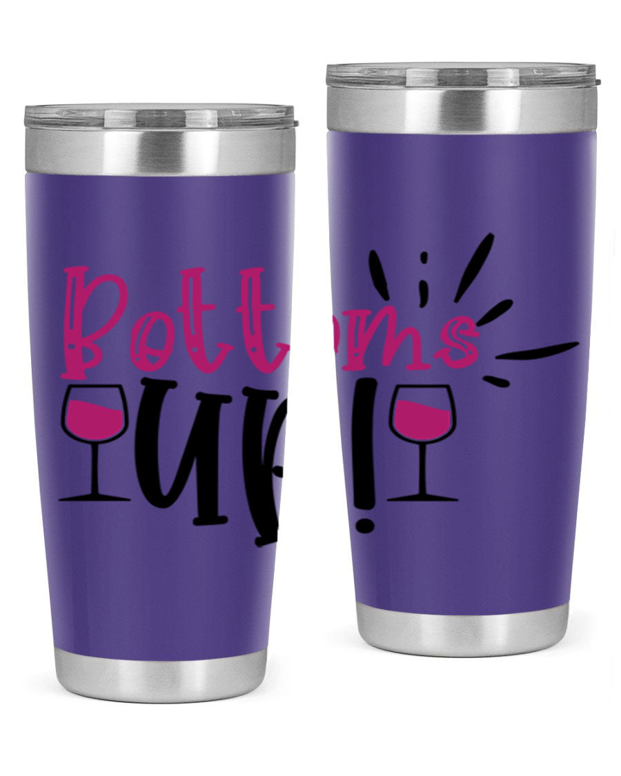 Bottoms Tup 208# Wine Tumbler in wine color, showcasing its sleek design and stainless steel construction.