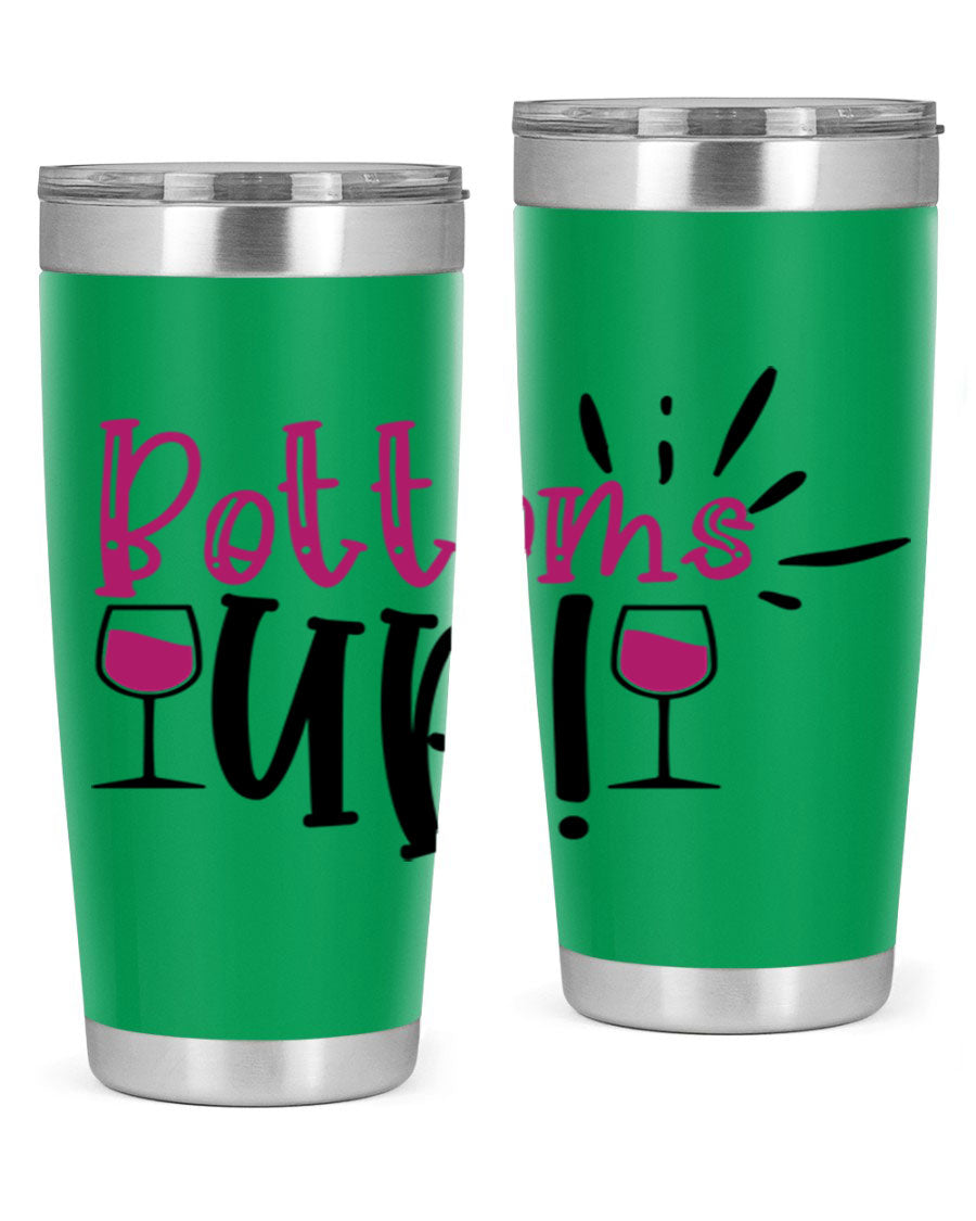 Bottoms Tup 208# Wine Tumbler in wine color, showcasing its sleek design and stainless steel construction.