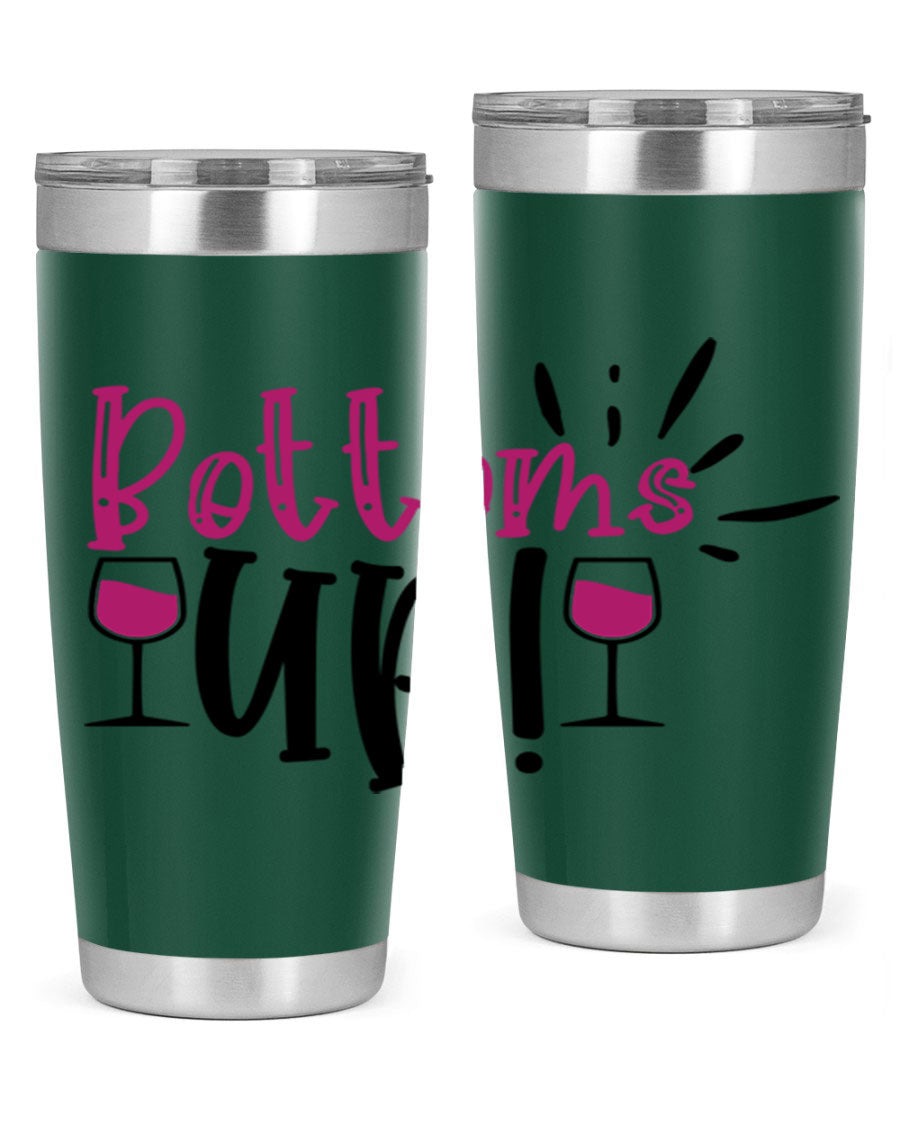 Bottoms Tup 208# Wine Tumbler in wine color, showcasing its sleek design and stainless steel construction.