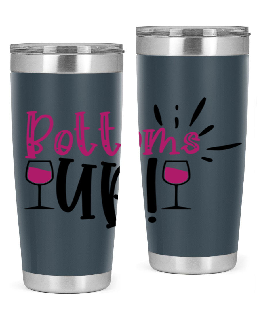 Bottoms Tup 208# Wine Tumbler in wine color, showcasing its sleek design and stainless steel construction.