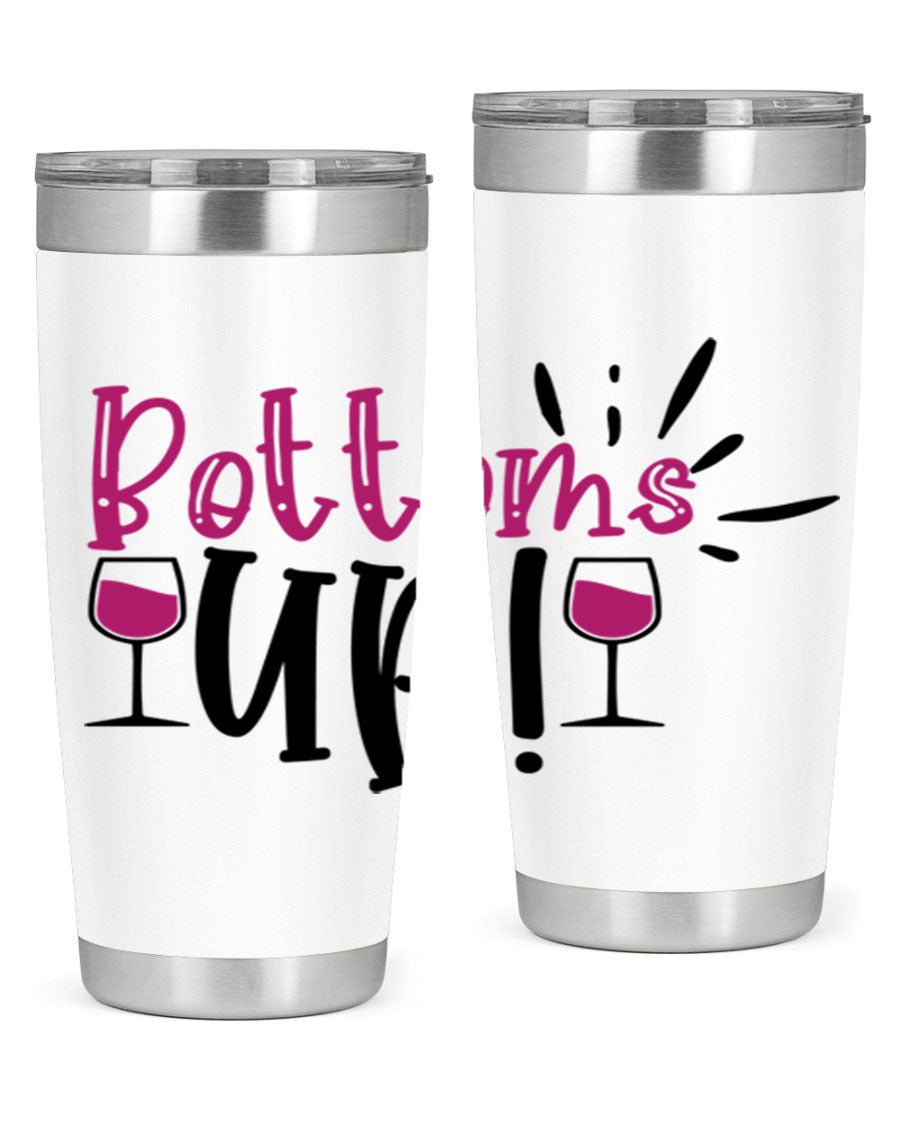 Bottoms Tup 208# Wine Tumbler in wine color, showcasing its sleek design and stainless steel construction.