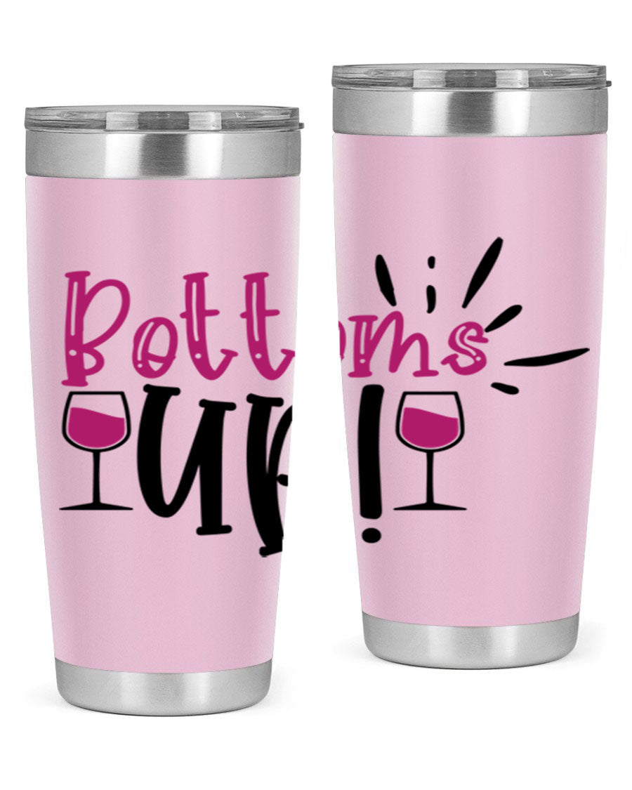 Bottoms Tup 208# Wine Tumbler in wine color, showcasing its sleek design and stainless steel construction.