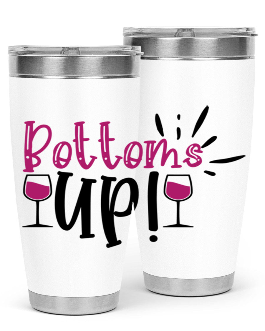 Bottoms Tup 208# Wine Tumbler in wine color, showcasing its sleek design and stainless steel construction.