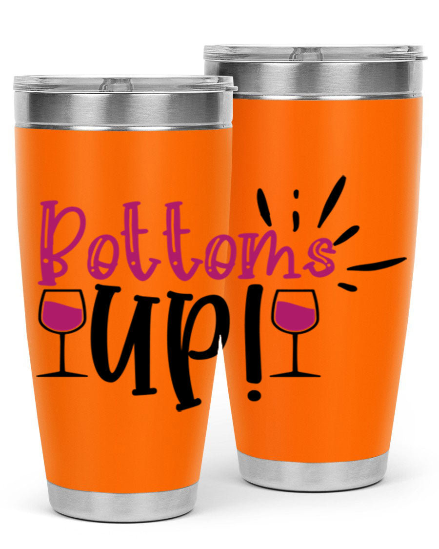 Bottoms Tup 208# Wine Tumbler in wine color, showcasing its sleek design and stainless steel construction.