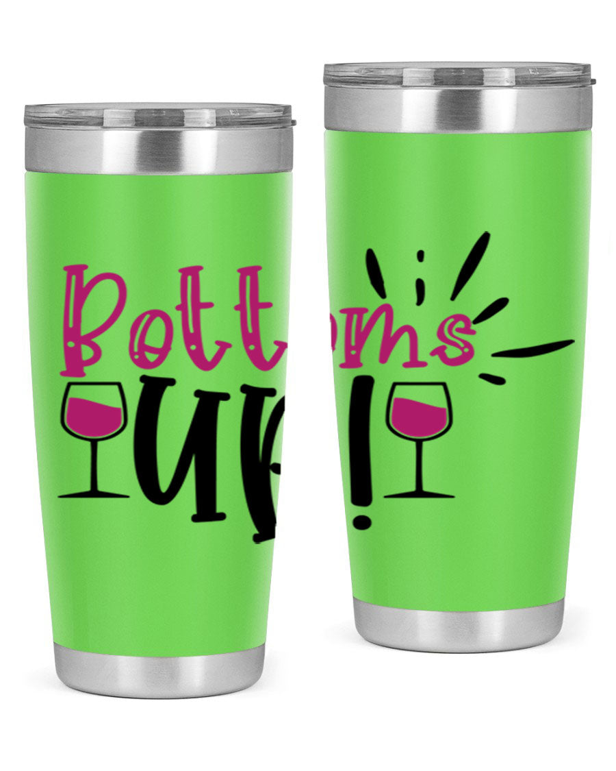 Bottoms Tup 208# Wine Tumbler in wine color, showcasing its sleek design and stainless steel construction.