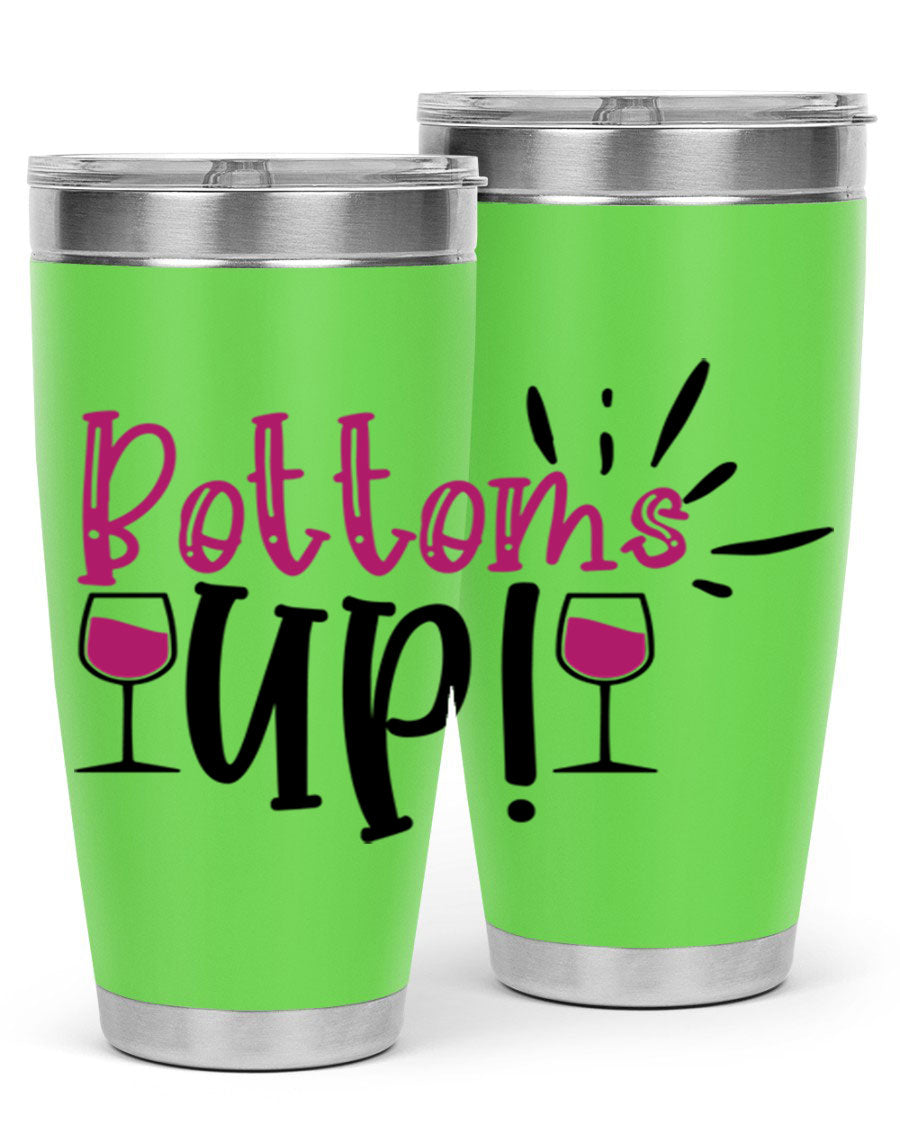 Bottoms Tup 208# Wine Tumbler in wine color, showcasing its sleek design and stainless steel construction.