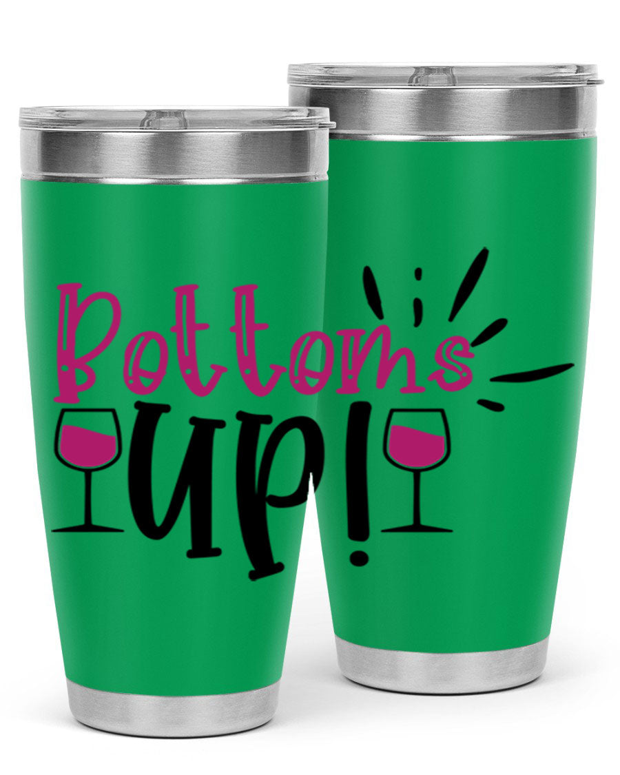 Bottoms Tup 208# Wine Tumbler in wine color, showcasing its sleek design and stainless steel construction.