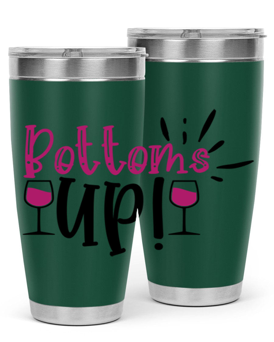 Bottoms Tup 208# Wine Tumbler in wine color, showcasing its sleek design and stainless steel construction.