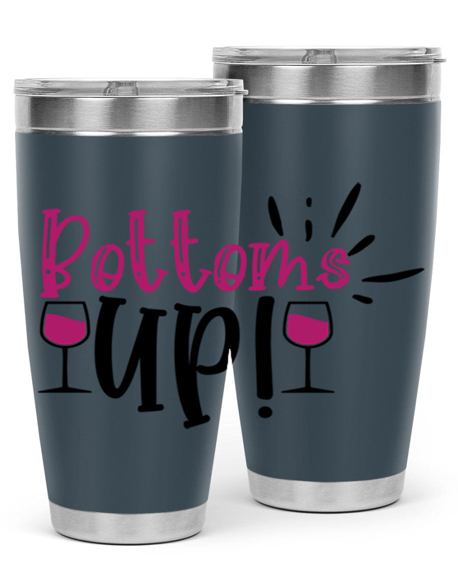 Bottoms Tup 208# Wine Tumbler in wine color, showcasing its sleek design and stainless steel construction.