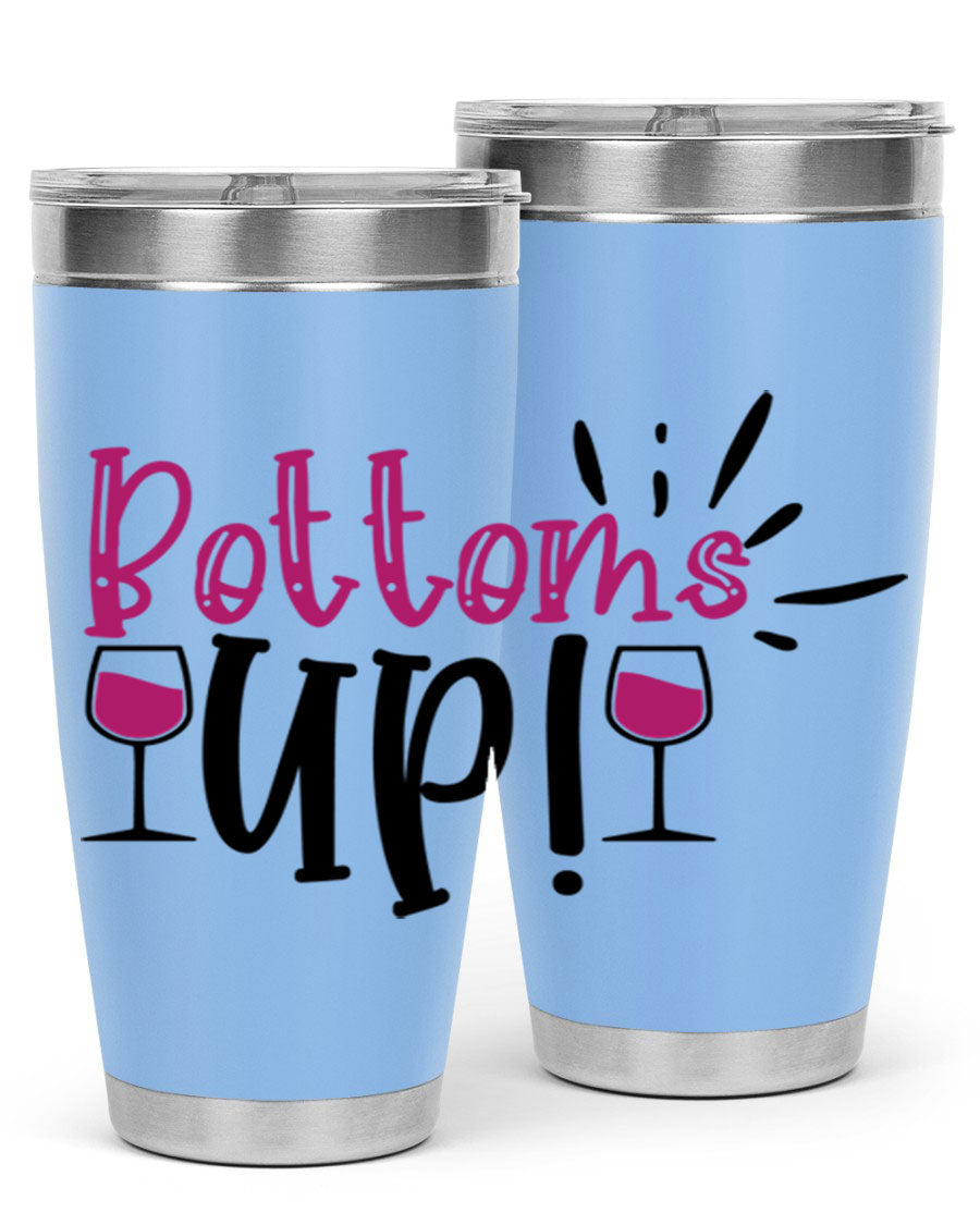 Bottoms Tup 208# Wine Tumbler in wine color, showcasing its sleek design and stainless steel construction.