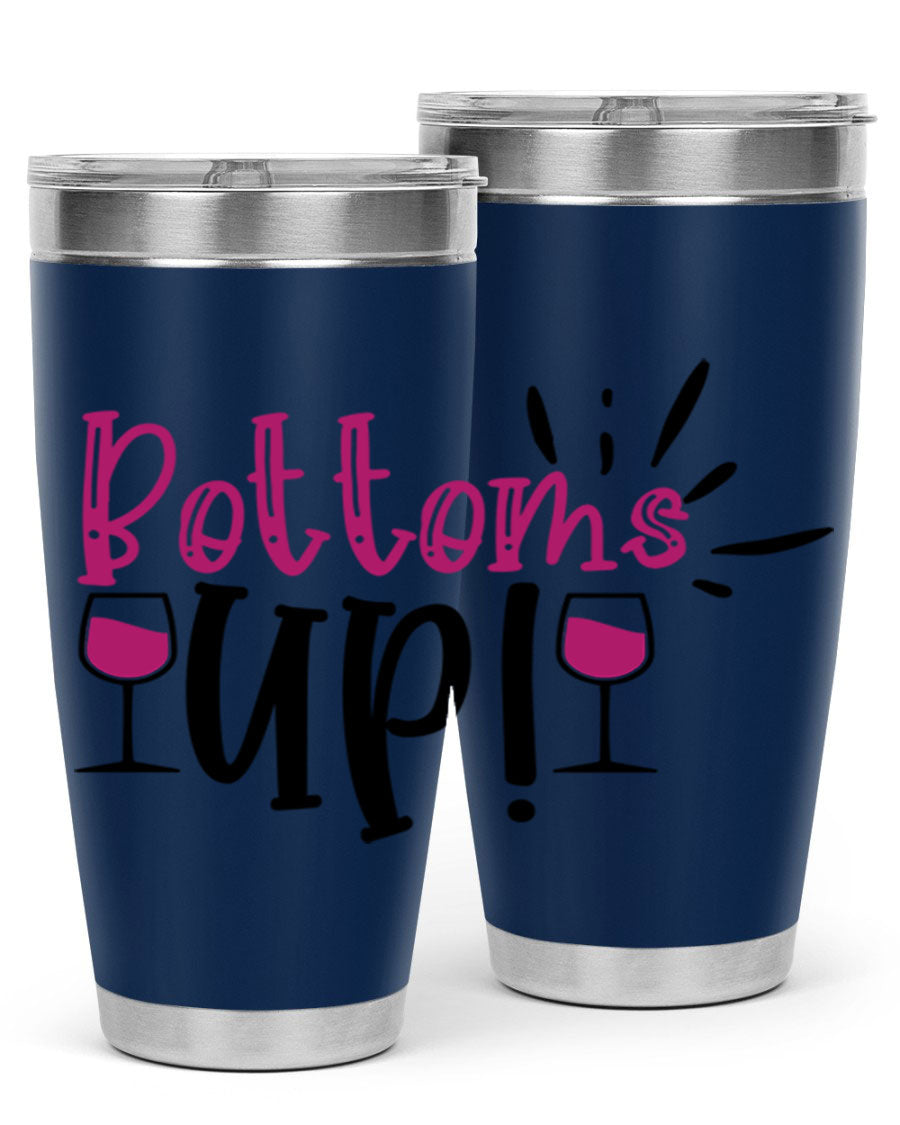 Bottoms Tup 208# Wine Tumbler in wine color, showcasing its sleek design and stainless steel construction.