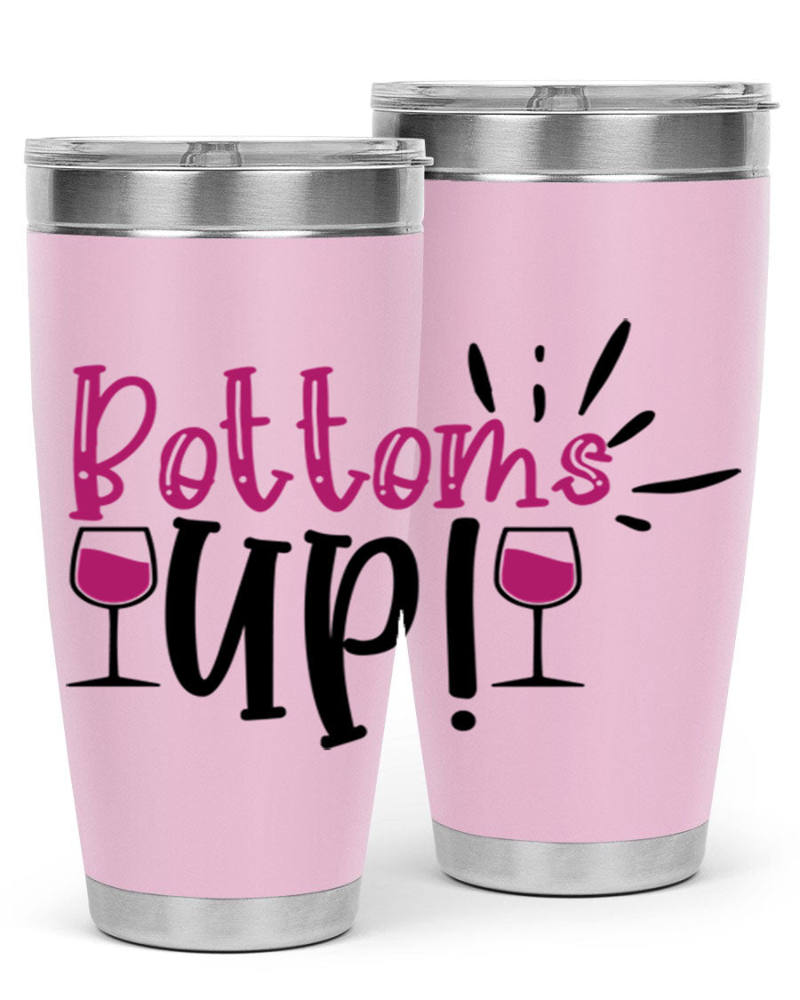 Bottoms Tup 208# Wine Tumbler in wine color, showcasing its sleek design and stainless steel construction.