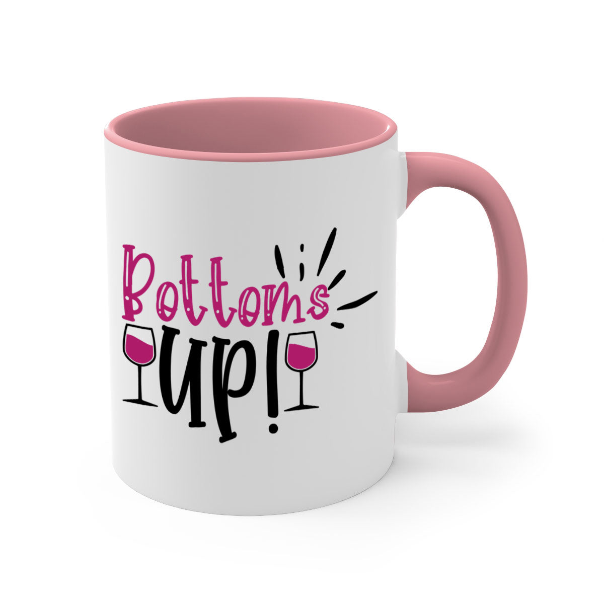 Bottoms Tup 208# Mug in five vibrant colors with glossy finish and easy-grip handle.