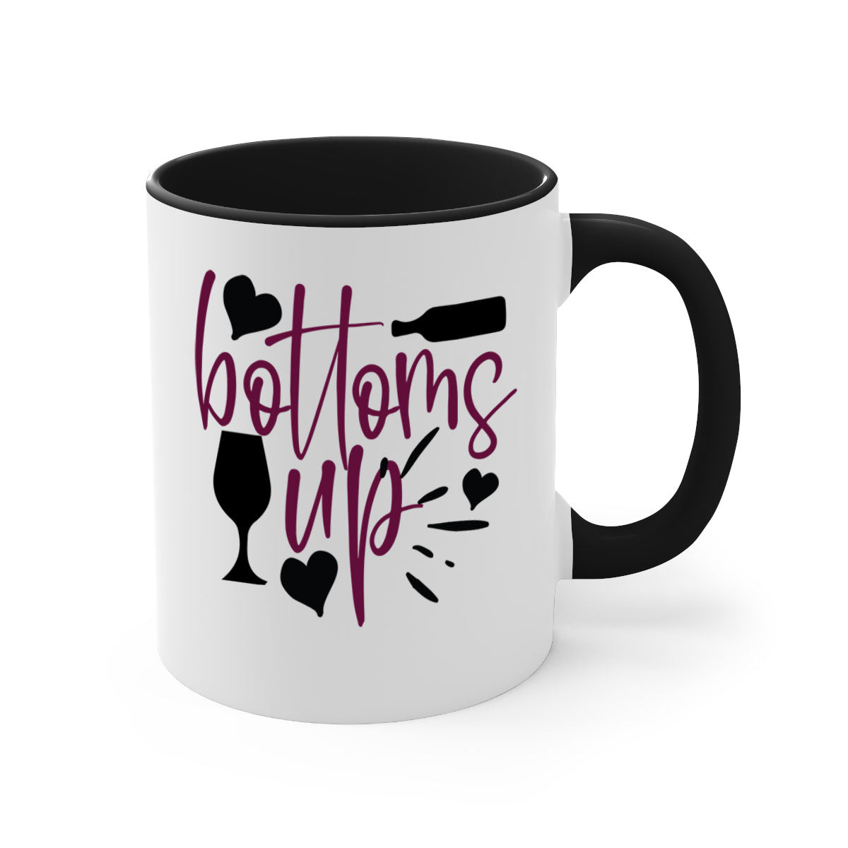 Bottoms Tup 209# Mug in five vibrant colors with a glossy finish and easy-grip handle.