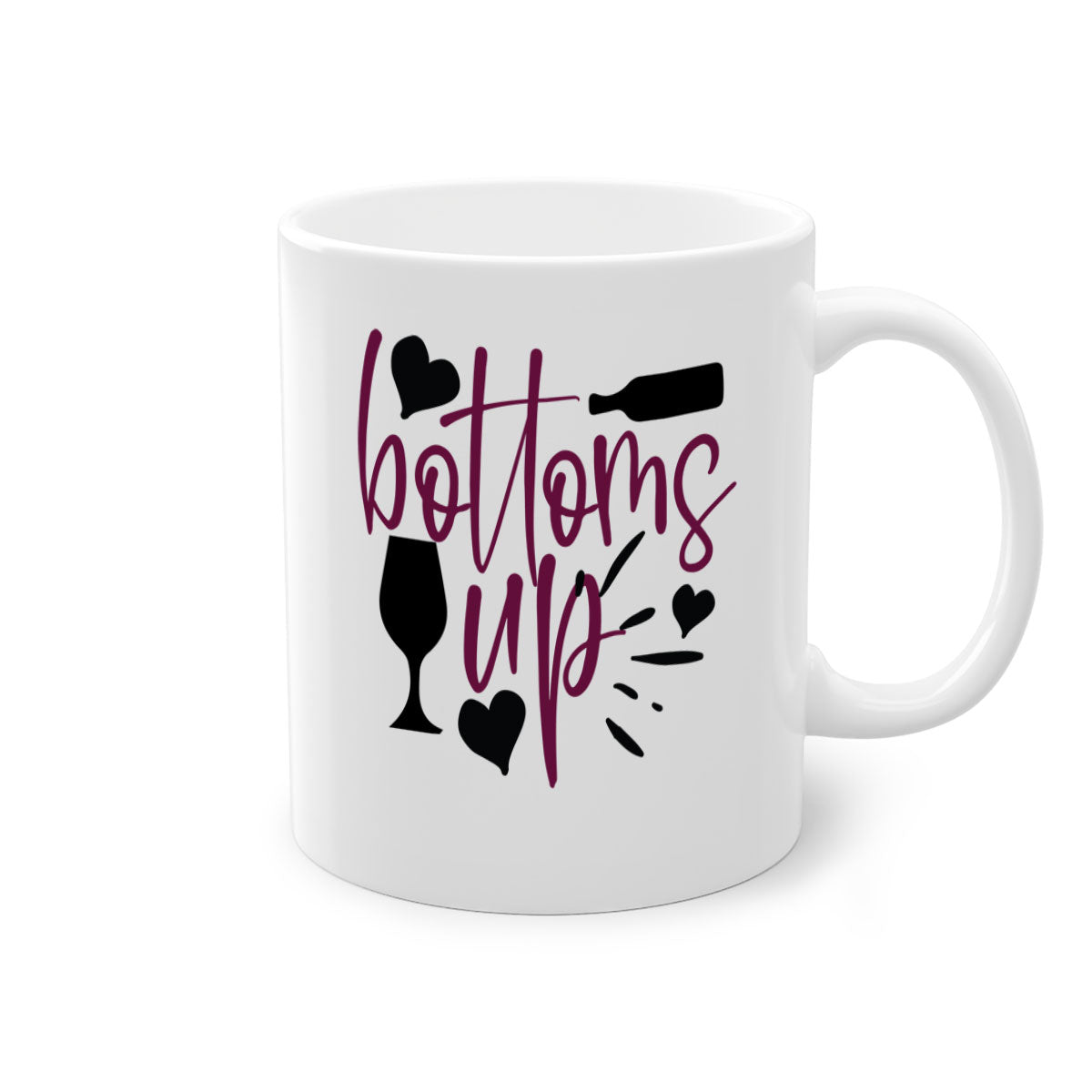 Bottoms Tup 209# Mug in five vibrant colors with a glossy finish and easy-grip handle.