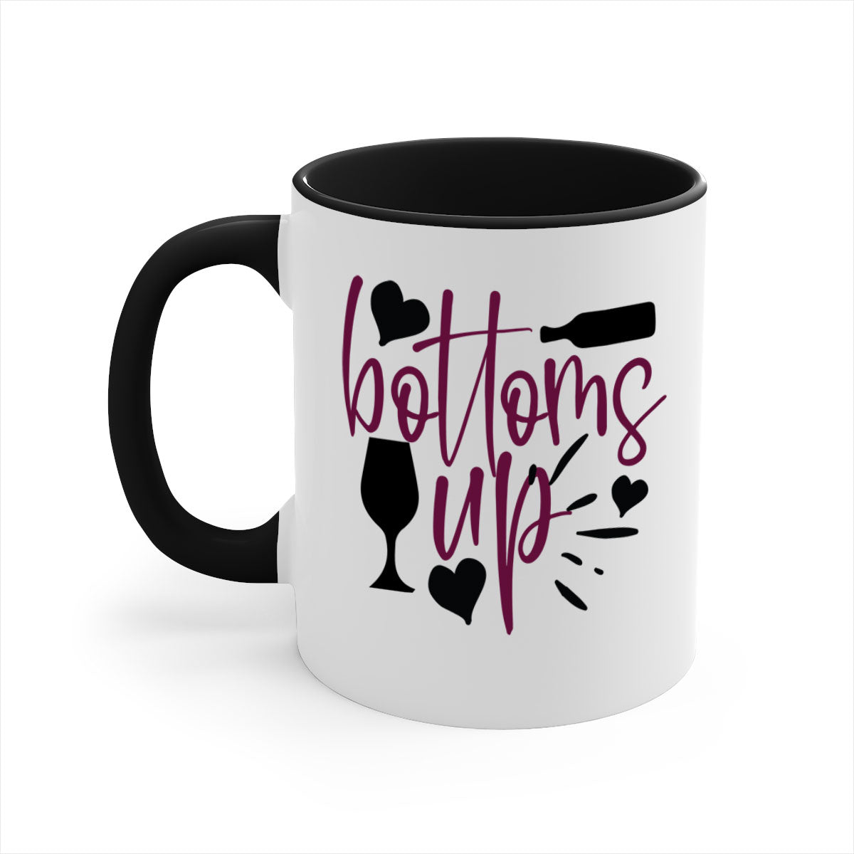 Bottoms Tup 209# Mug in five vibrant colors with a glossy finish and easy-grip handle.