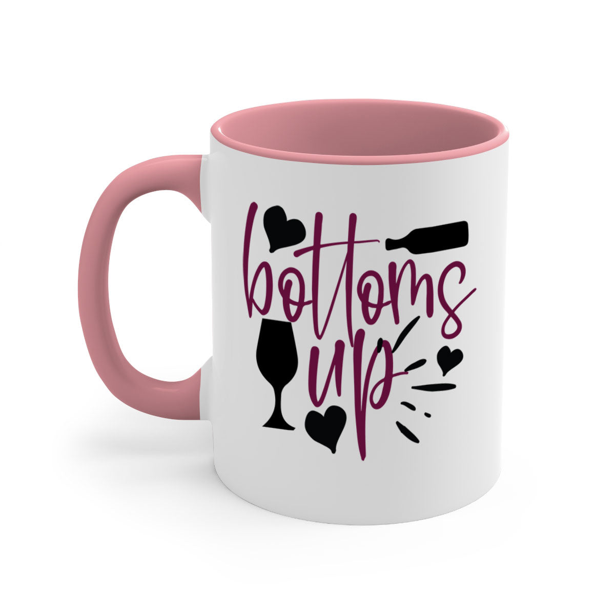 Bottoms Tup 209# Mug in five vibrant colors with a glossy finish and easy-grip handle.