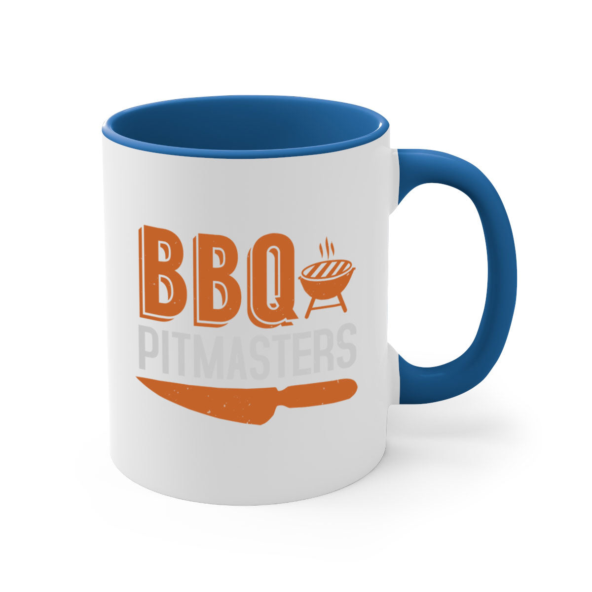 BBQ Pitmasters 4# Mug featuring a glossy finish, colored handle, and interior, available in five vibrant colors and two sizes.