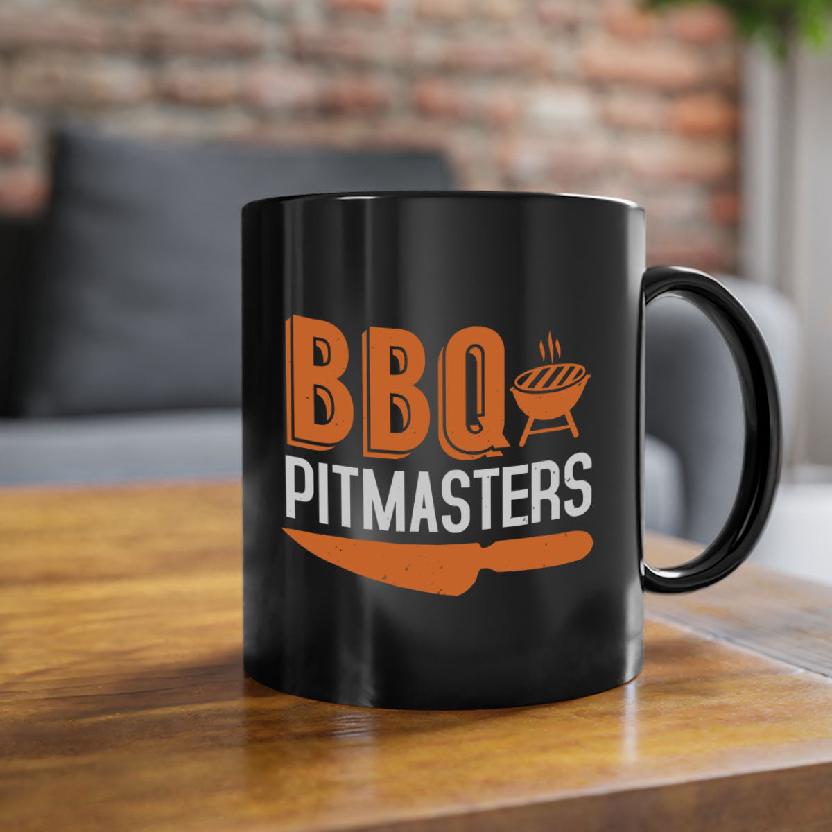 BBQ Pitmasters 4# Mug featuring a glossy finish, colored handle, and interior, available in five vibrant colors and two sizes.