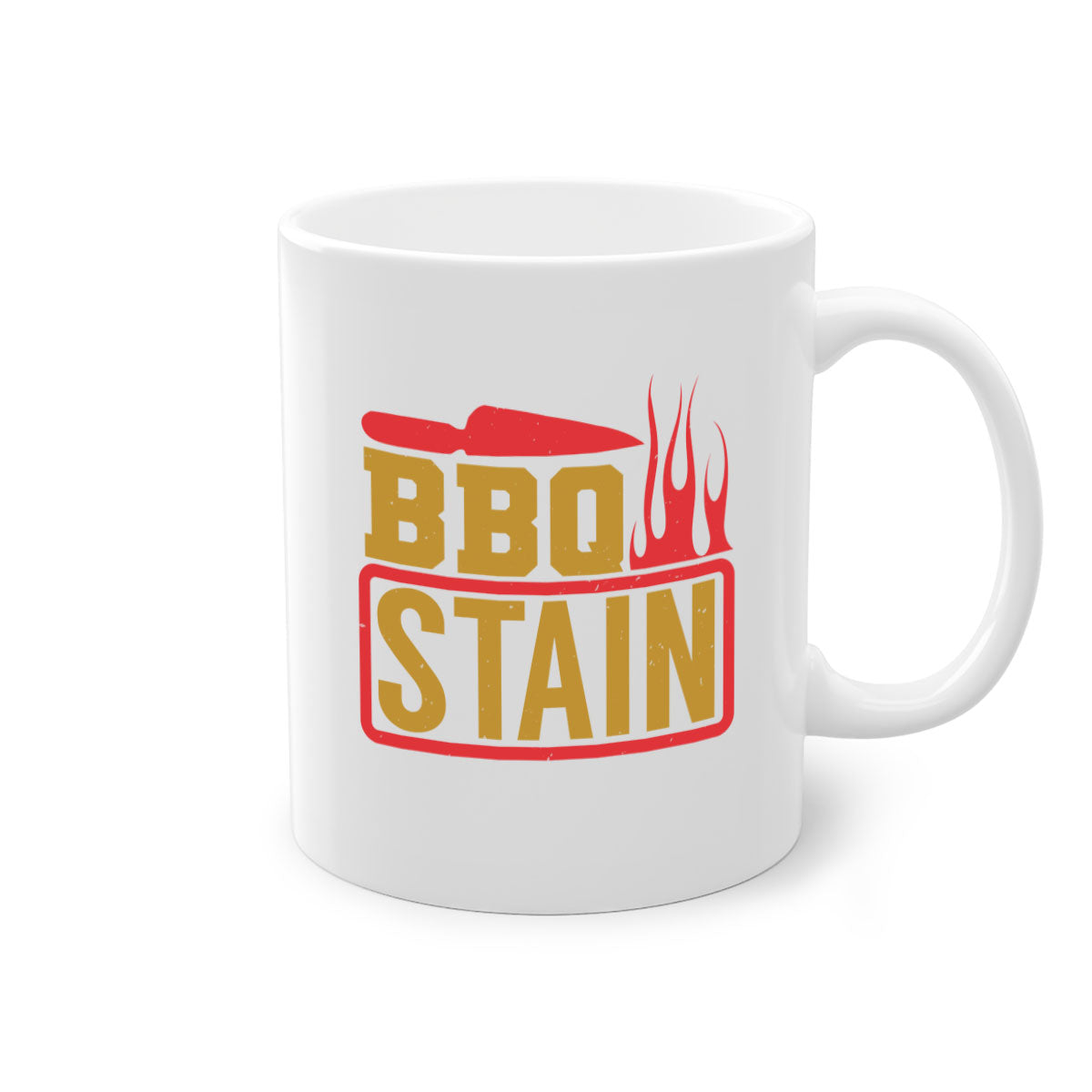 BBQ Stain 3# Mug featuring a glossy finish, colored handle, and interior, available in five vibrant colors.