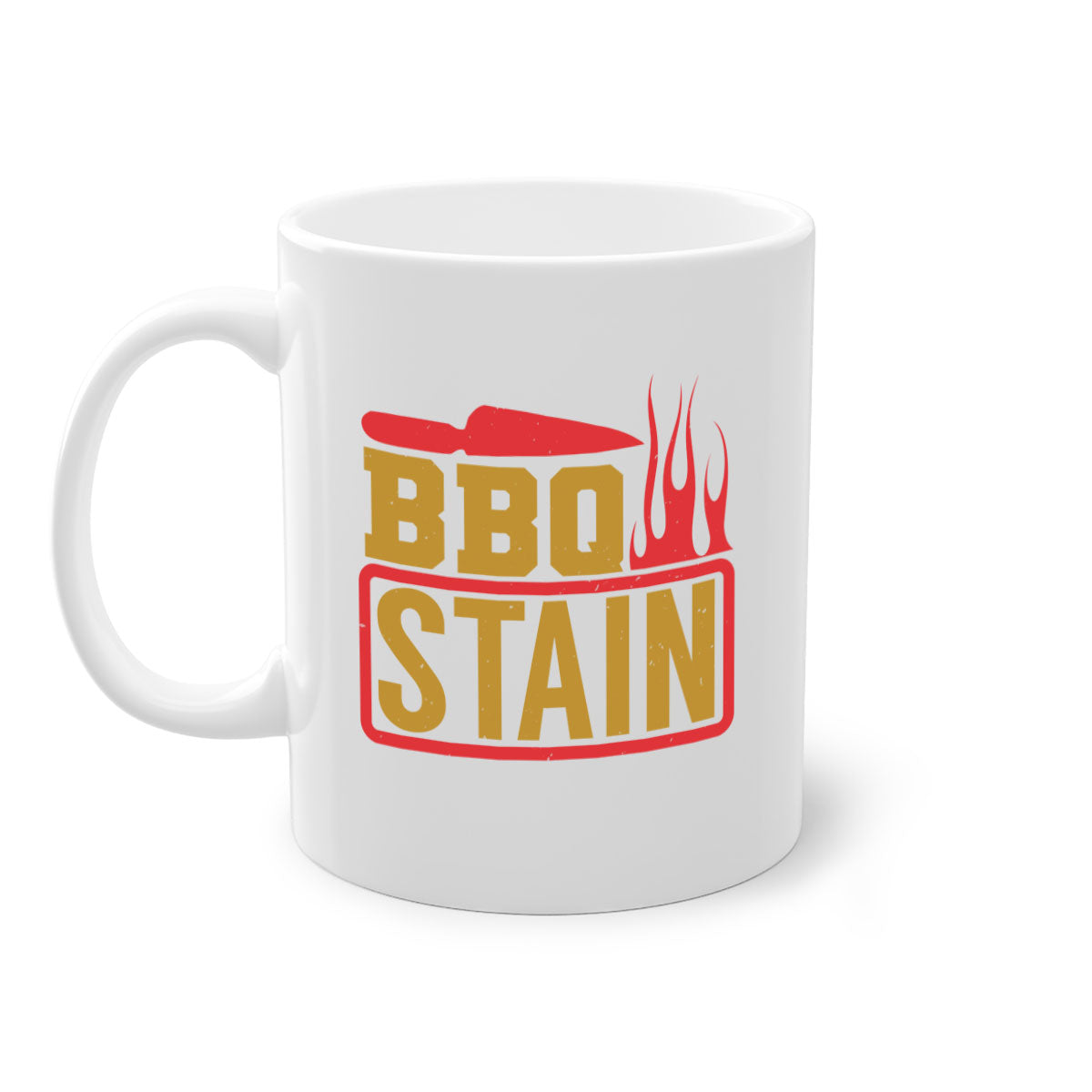 BBQ Stain 3# Mug featuring a glossy finish, colored handle, and interior, available in five vibrant colors.