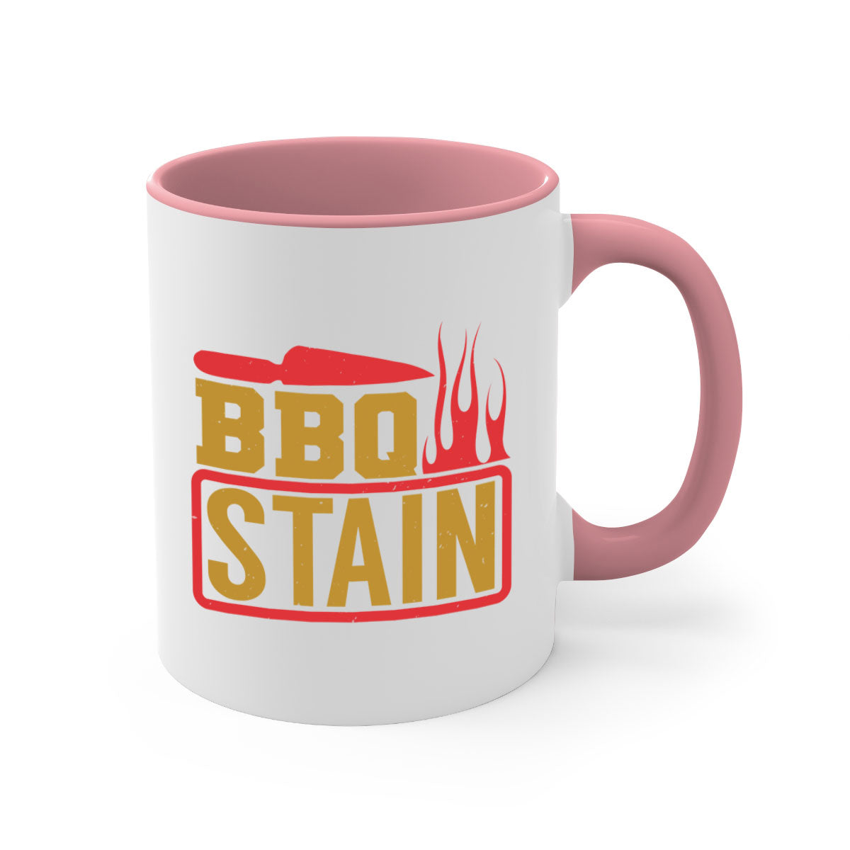 BBQ Stain 3# Mug featuring a glossy finish, colored handle, and interior, available in five vibrant colors.