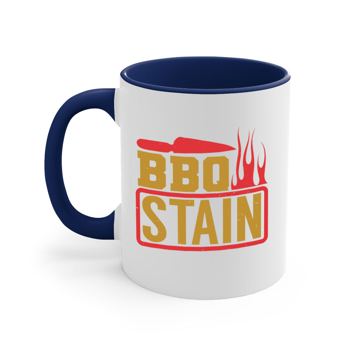 BBQ Stain 3# Mug featuring a glossy finish, colored handle, and interior, available in five vibrant colors.