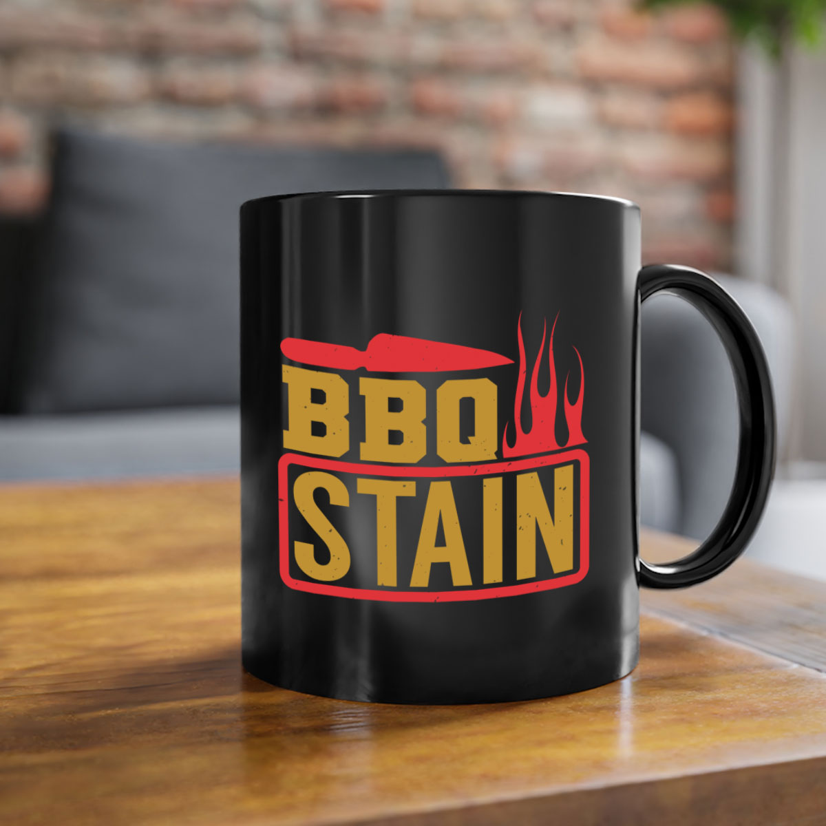 BBQ Stain 3# Mug featuring a glossy finish, colored handle, and interior, available in five vibrant colors.