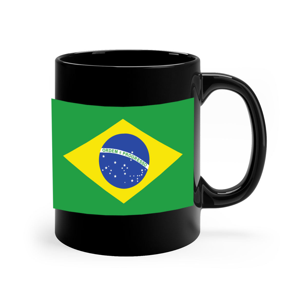 Brazil 174# Mug featuring a two-tone design with a colored handle and glossy finish, perfect for coffee and tea lovers.