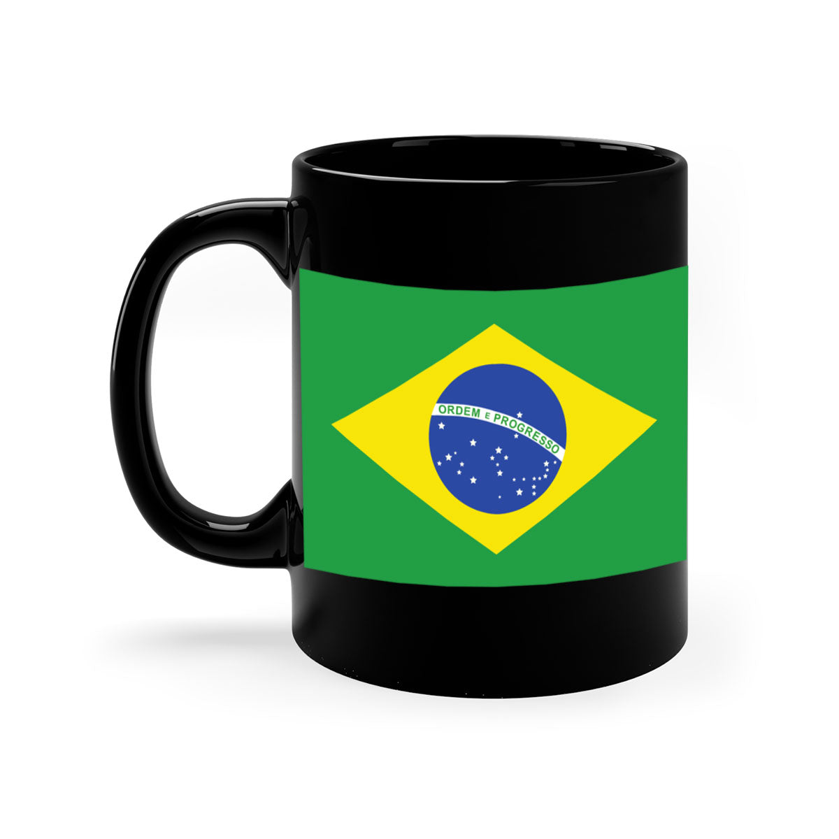 Brazil 174# Mug featuring a two-tone design with a colored handle and glossy finish, perfect for coffee and tea lovers.