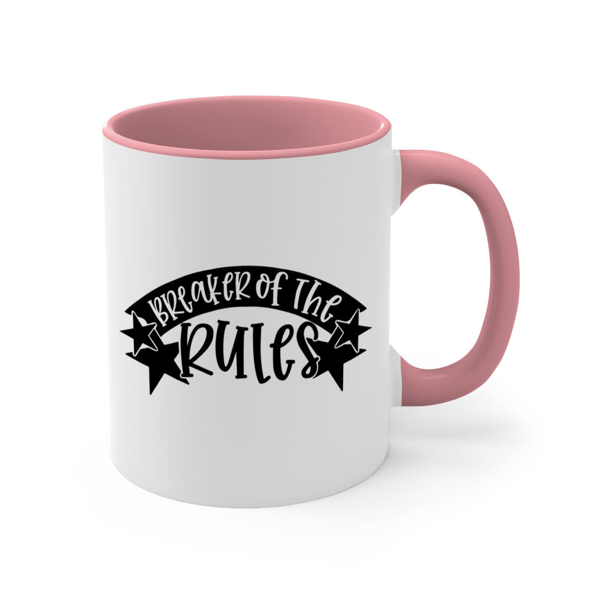 Breaker of the Rules 69# Mug featuring a glossy finish, colored handle, and interior, available in multiple colors.