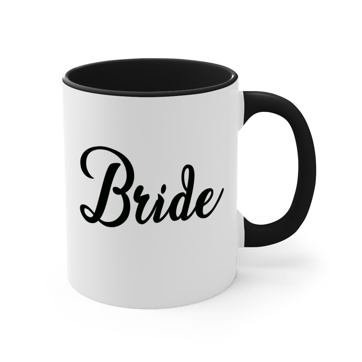 Bride 111# Mug featuring a glossy finish, colored handle, and interior in five vibrant colors, perfect for coffee and tea.