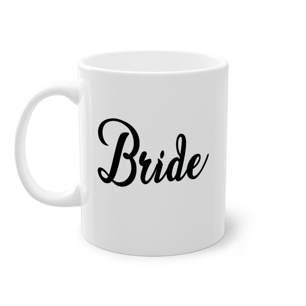 Bride 111# Mug featuring a glossy finish, colored handle, and interior in five vibrant colors, perfect for coffee and tea.