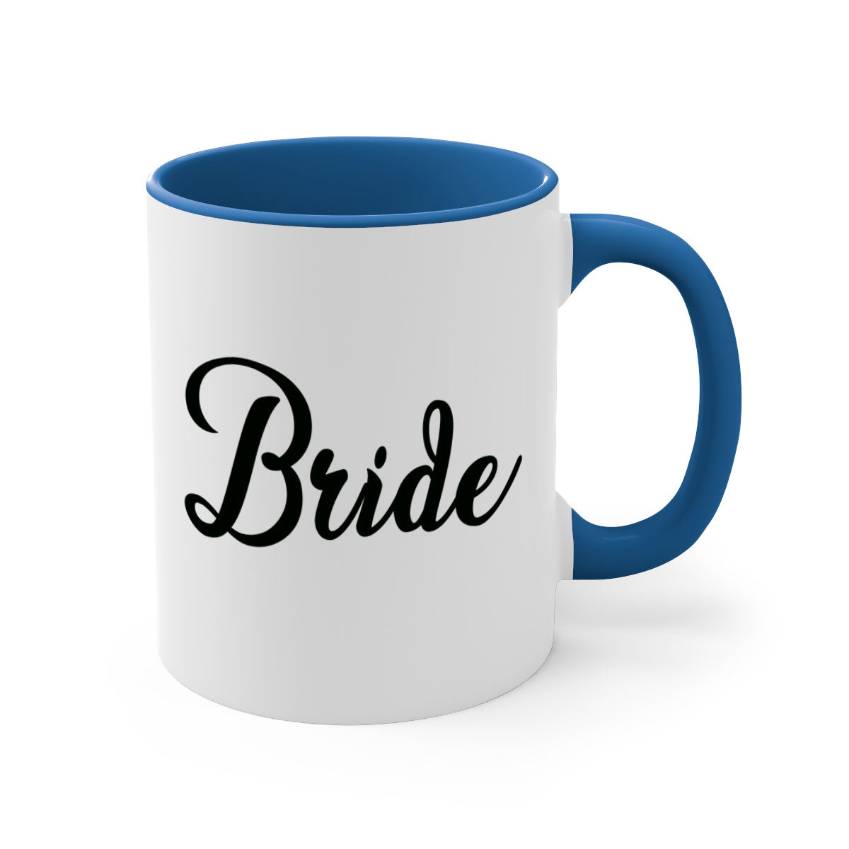 Bride 111# Mug featuring a glossy finish, colored handle, and interior in five vibrant colors, perfect for coffee and tea.