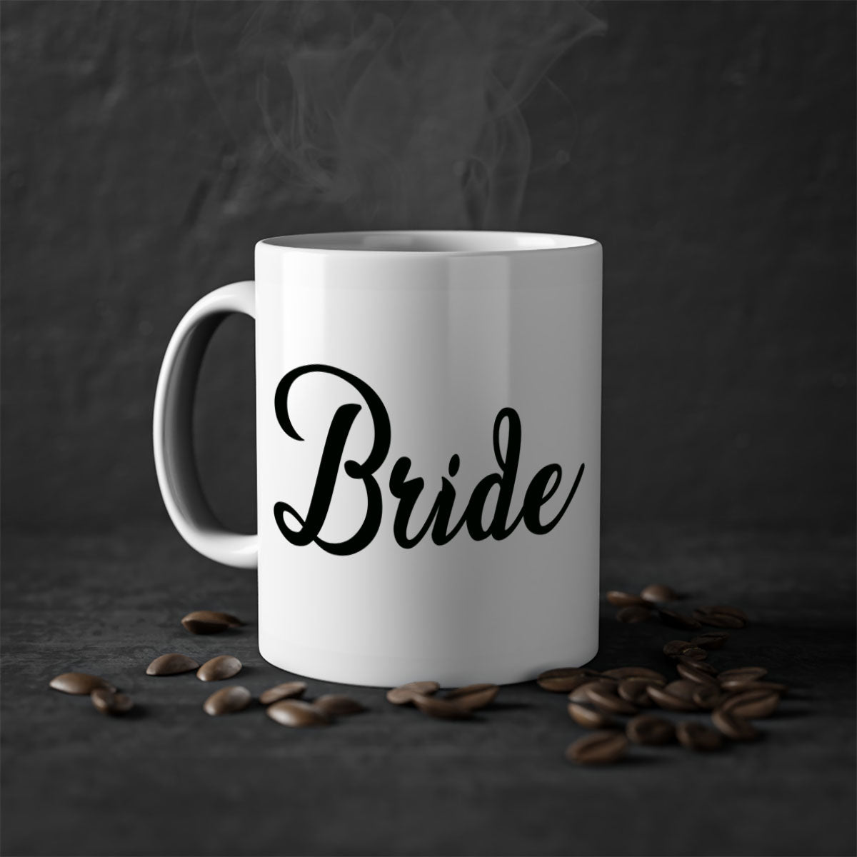 Bride 111# Mug featuring a glossy finish, colored handle, and interior in five vibrant colors, perfect for coffee and tea.