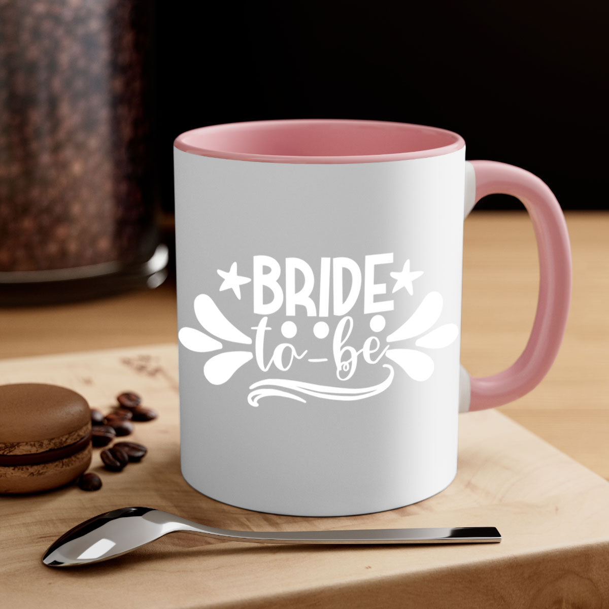 Bride 110# Mug featuring a glossy finish with a colored handle and interior, available in multiple colors and sizes.