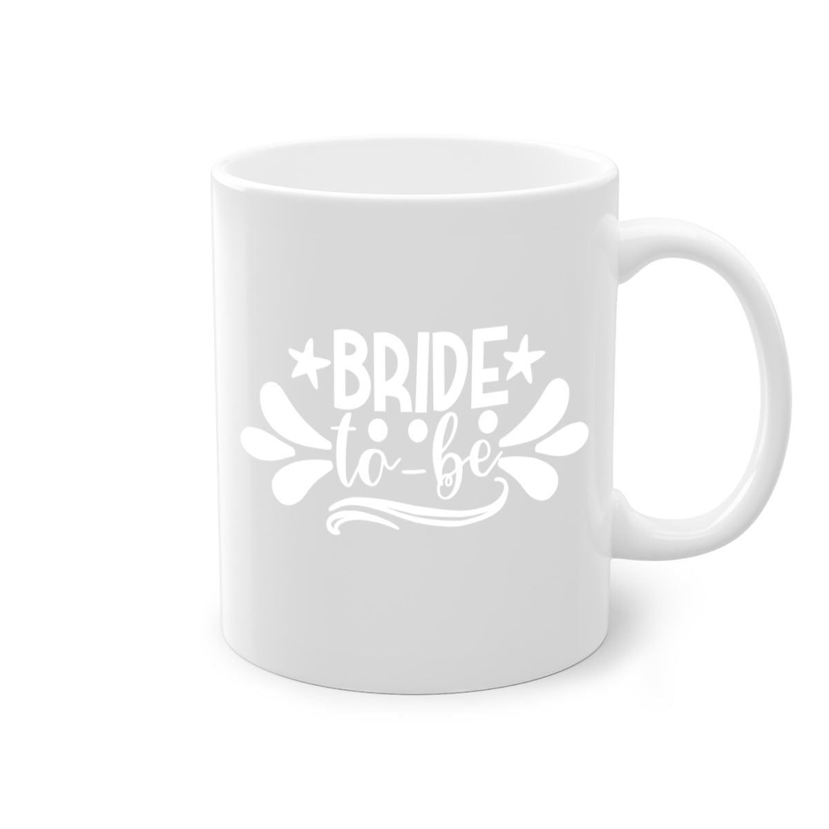 Bride 110# Mug featuring a glossy finish with a colored handle and interior, available in multiple colors and sizes.