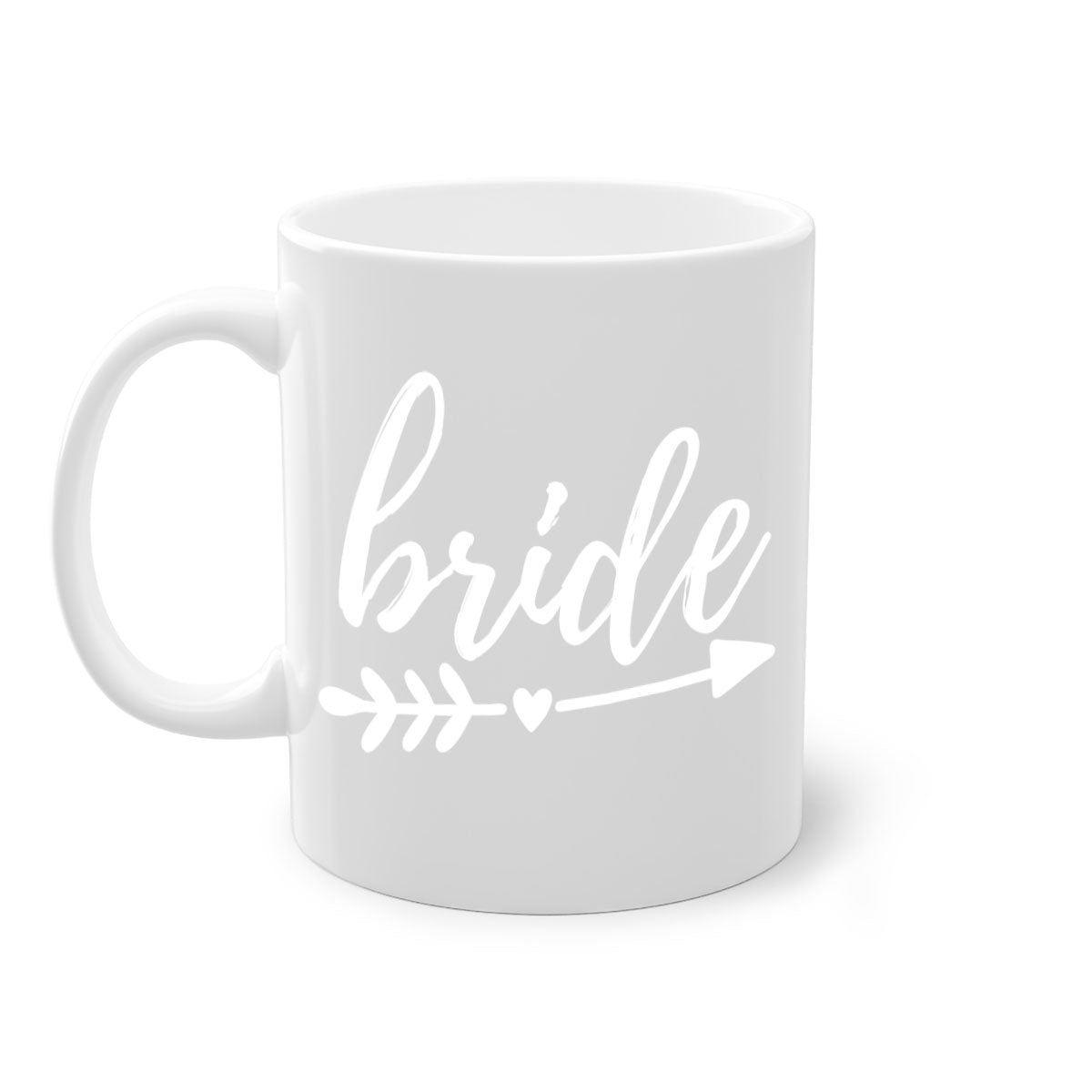 Brideeeeeee 102# Mug featuring a glossy finish with a colored handle and interior, available in multiple colors and sizes.