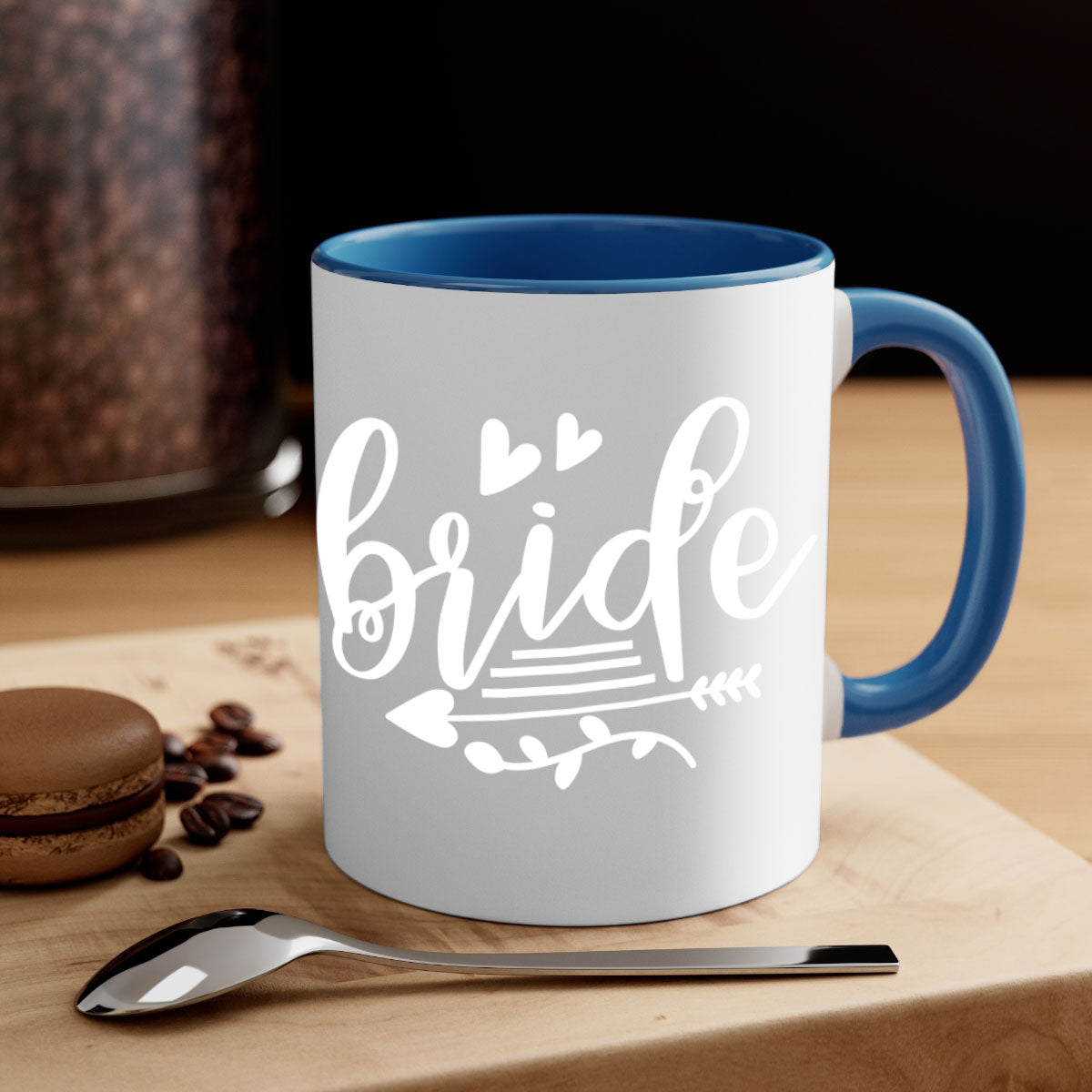 Brideeeeee 104# Mug featuring a two-tone design with a colored handle and glossy finish, available in multiple colors.