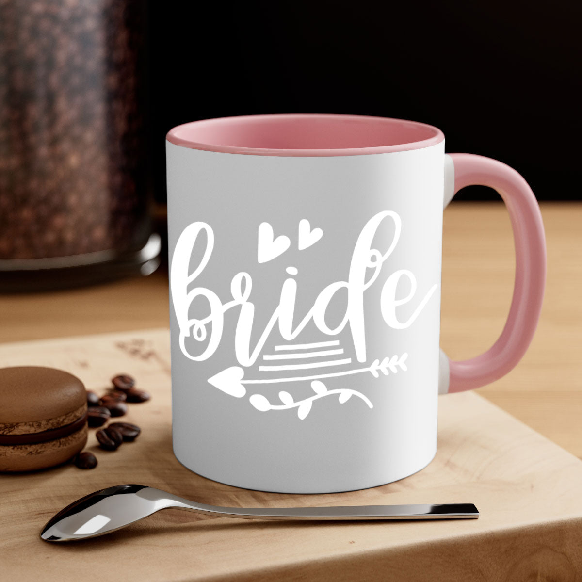 Brideeeeee 104# Mug featuring a two-tone design with a colored handle and glossy finish, available in multiple colors.